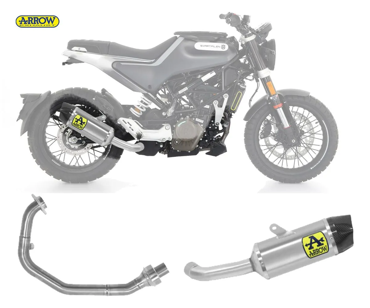 Scarico Completo Arrow Indy Race Alluminio Husqvarna Svartpilen 125 2021 > 2023-72636AK--71757MI-241525