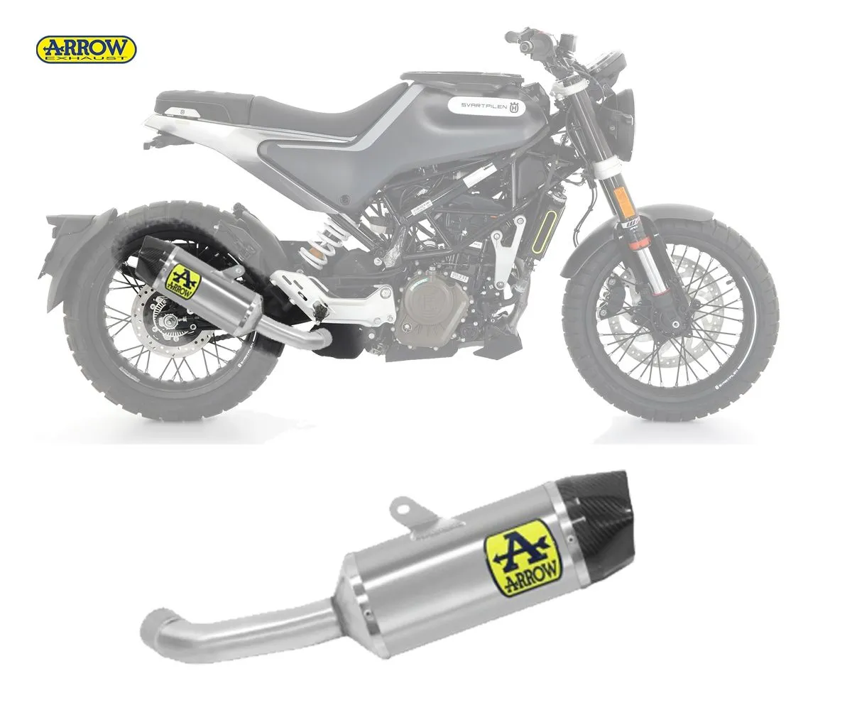 Terminale Scarico Arrow Indy Race Alluminio Husqvarna Svartpilen 125 2021 > 2023-72636AK-241532