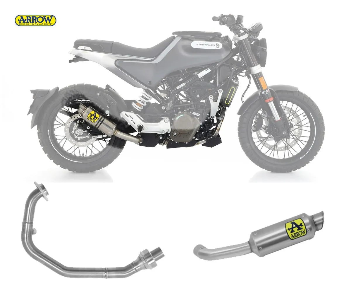 Scarico Completo Arrow Gp2 Titanio Husqvarna Svartpilen 125 2021 > 2023-72636GP--71757MI-241522