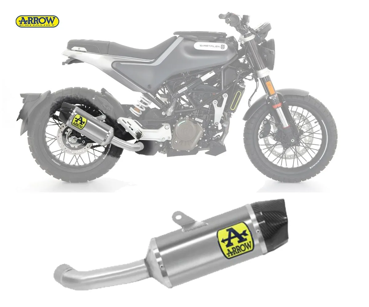 Terminale Scarico Arrow Indy Race Titanio Husqvarna Svartpilen 125 2021 > 2023-72636PK-241531