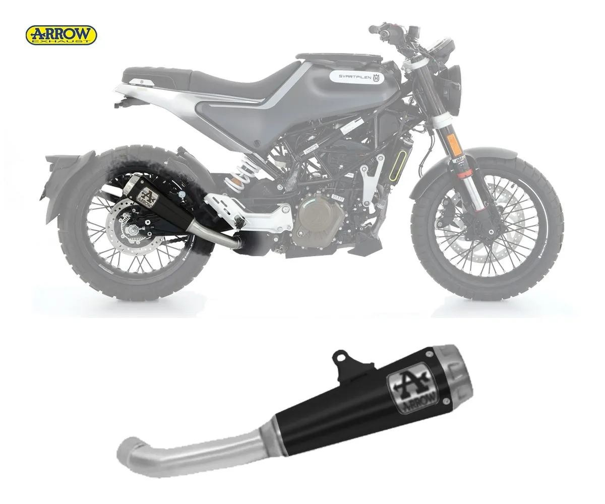 Terminale Scarico Arrow Pro-race Nichrom Nero Husqvarna Svartpilen 125 2021 > 2023-72636PRN-241528