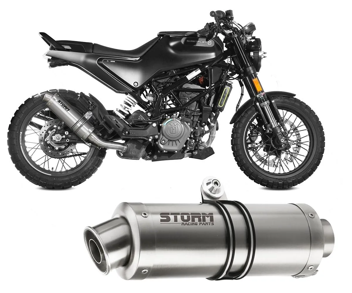 Terminale Scarico Storm By Mivv Gp Acciaio Inox Husqvarna Svartpilen 125 2021 > 2023-74.HU.005.LXS-388450
