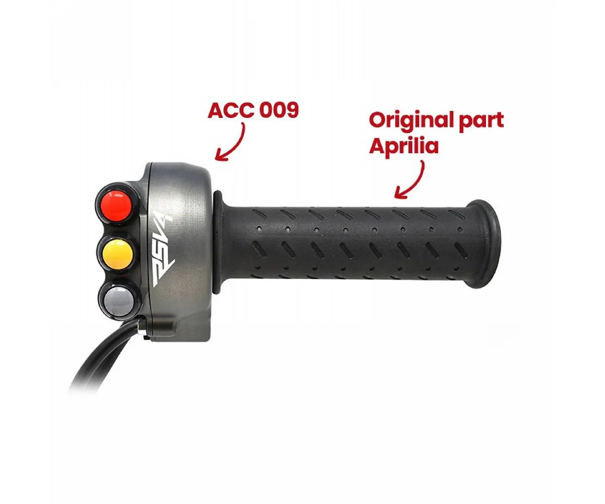 Comando Gas Con Pulsantiera Integrata Jetprime Titanio Per Aprilia Rsv4 / Rf/rr 2017 > 2020-JP-ACC-009-RV-T-391294