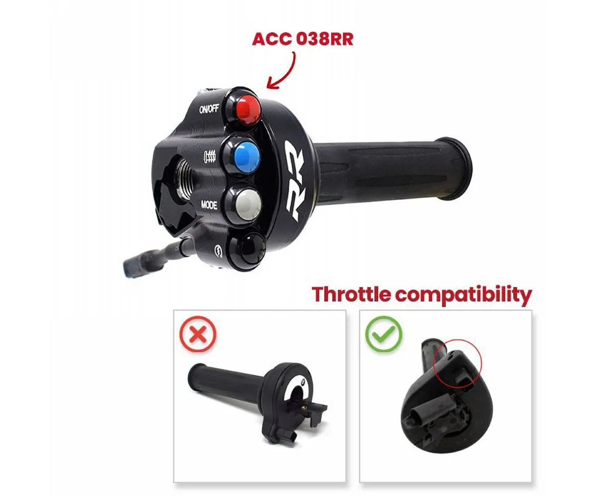 Comando Gas Con Pulsantiera Integrata Jetprime Per Bmw S 1000 Rr 2021 > 2022-JP-ACC-038-RR-391656
