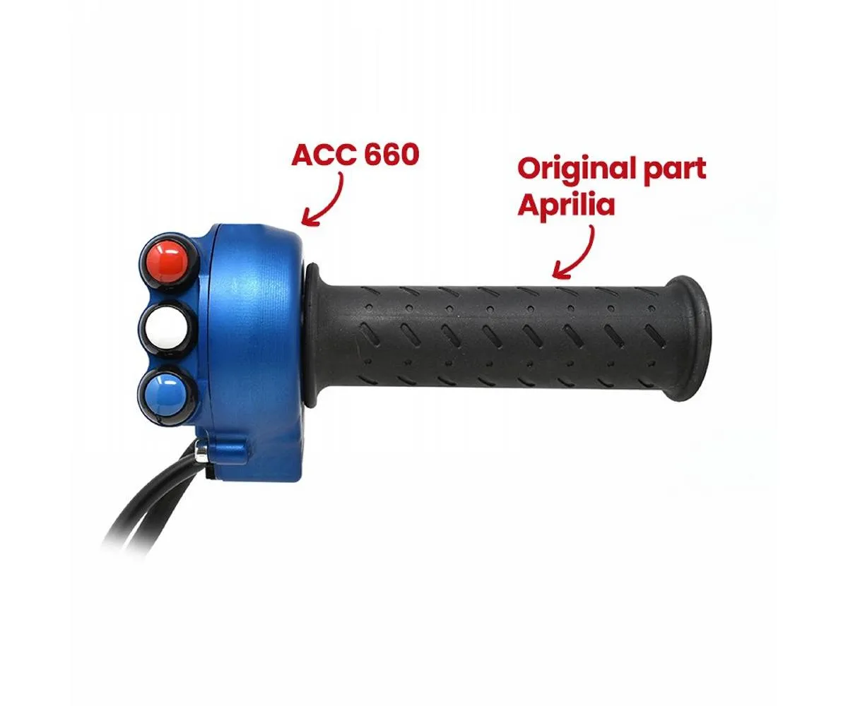 Comando Gas Con Pulsantiera Integrata Jetprime Blu Per Aprilia Rs 660 2020 > 2025-JP-ACC-660-N-B-391440
