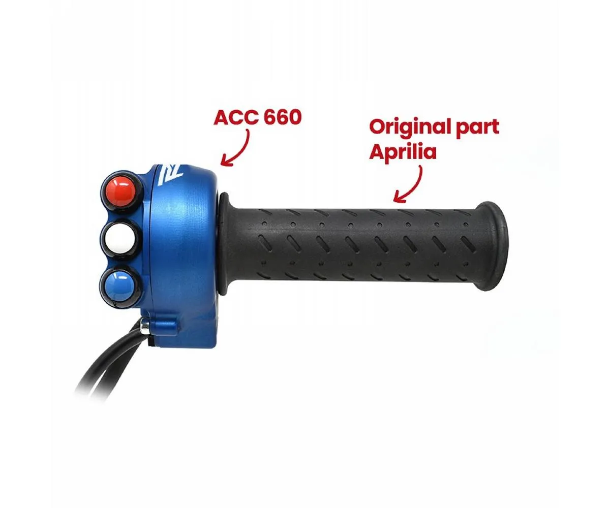 Comando Gas Con Pulsantiera Integrata Jetprime Blu Per Aprilia Rsv4 / Factory 1100 2021 > 2023-JP-ACC-660-RV-B-391447