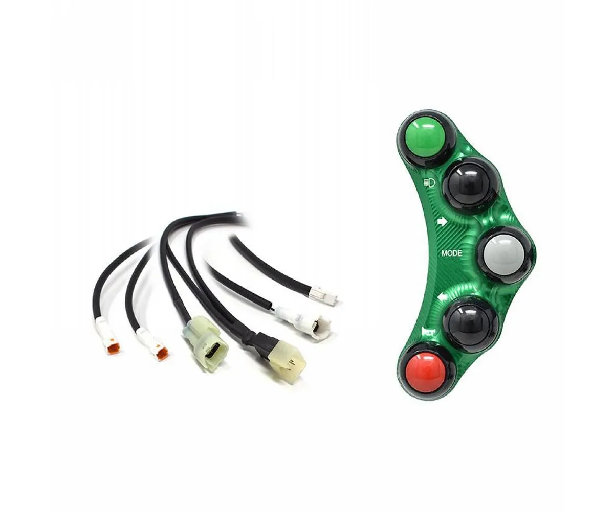 Pulsantiera Sinistra Stradale Jetprime Verde Per Kawasaki Ninja Zx-10r / Rr 2016 > 2020-JP-PLS-004-V-390959