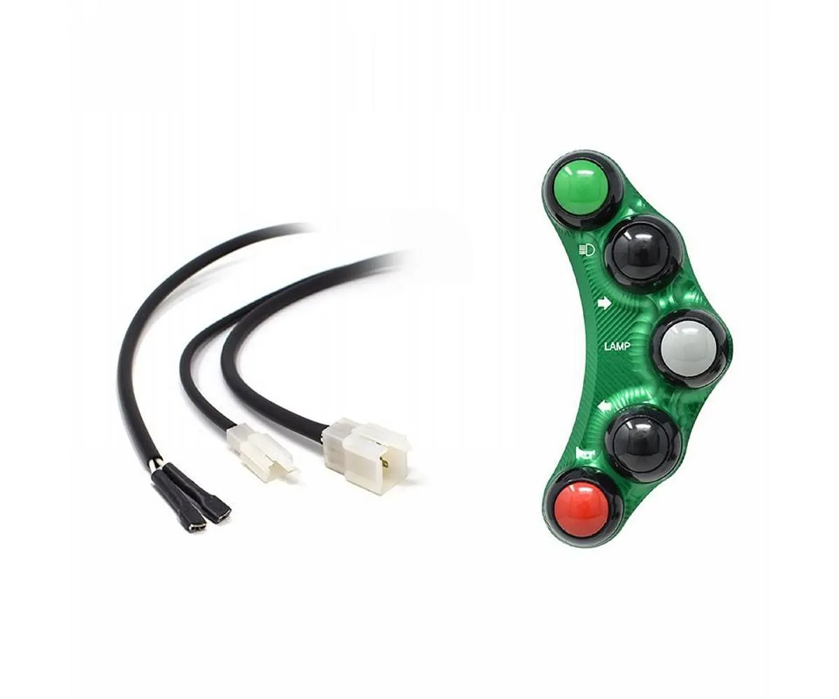 Pulsantiera Sinistra Stradale Jetprime Verde Per Kawasaki Ninja 400 2018 > 2022-JP-PLS-024-V-390965