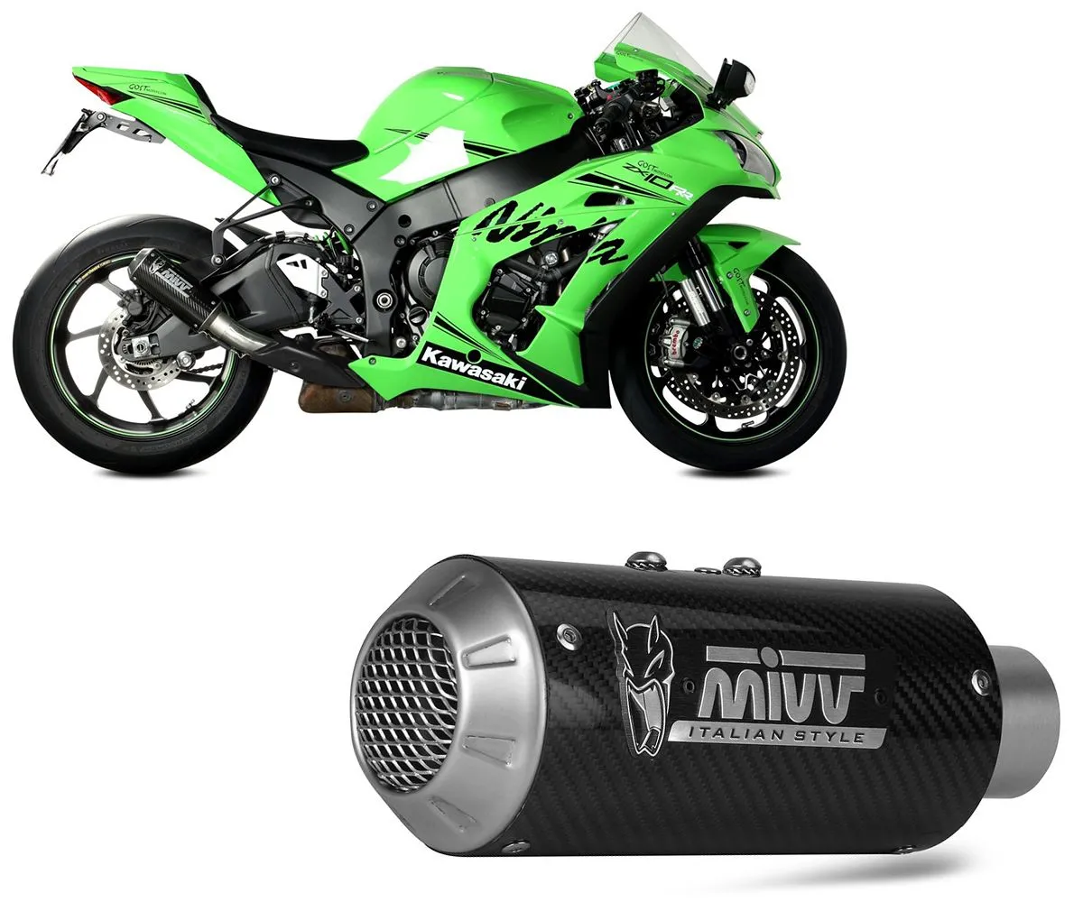 Terminale Di Scarico Mivv Mk3 Carbonio Per Kawasaki Zx-10 R/rr/se 2016 > 2023-K.042.LM3C-290322