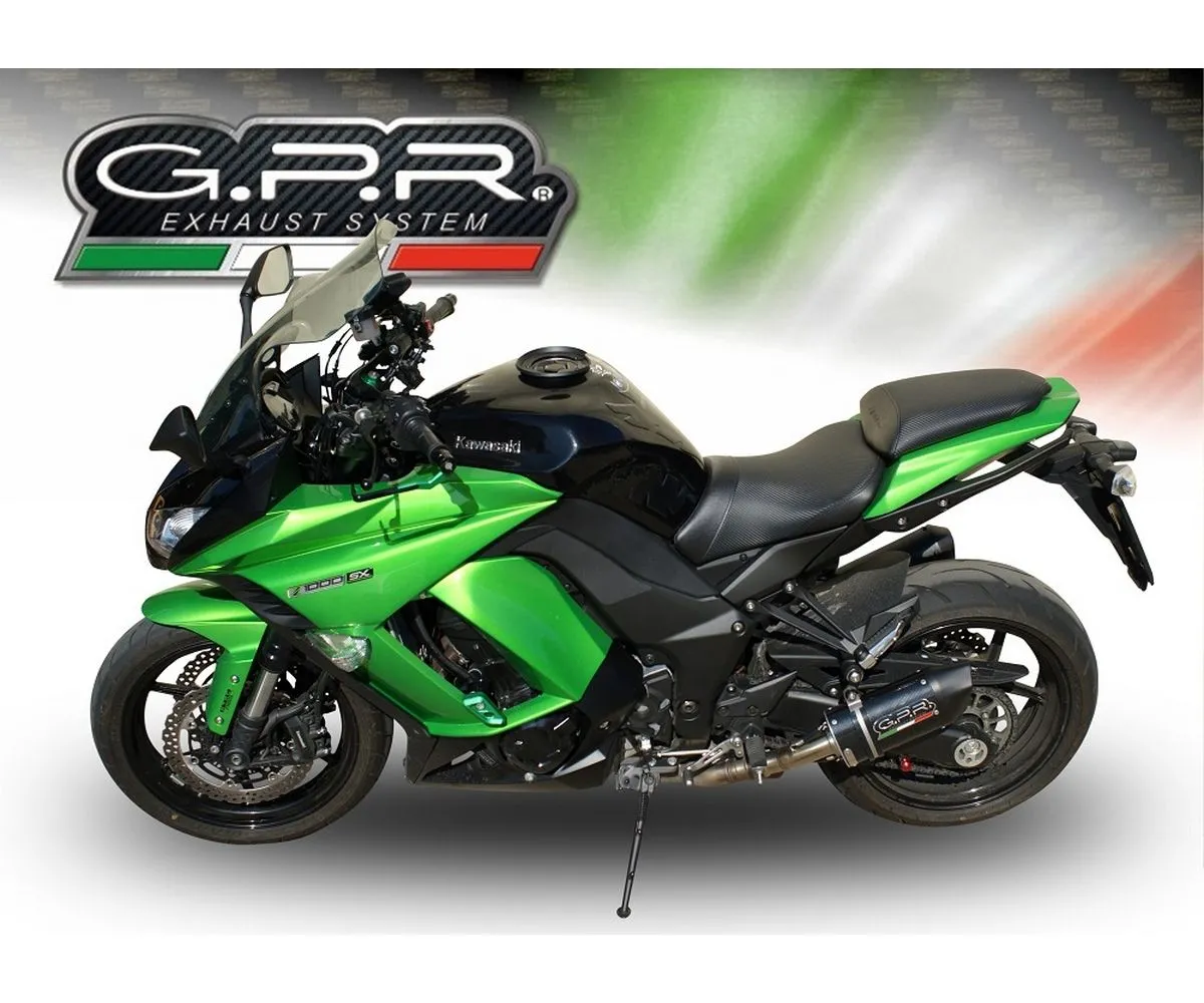 Coppia Terminali Di Scarico Gpr Furore Poppy Omologato Nero Opaco Per Kawasaki Z 1000 Sx 2011 > 2016-K.158.FUPO-291642