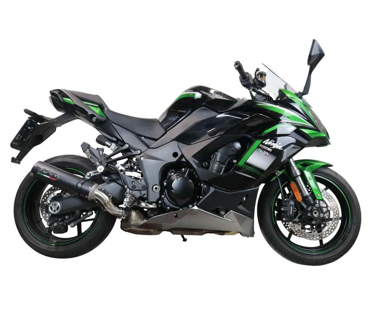 Terminale Di Scarico Gpr M3 Black Titanium Omologato Nero Opaco Per Kawasaki Ninja 1000 Sx 2021 > 2024-K.180.E5.M3.BT-387400