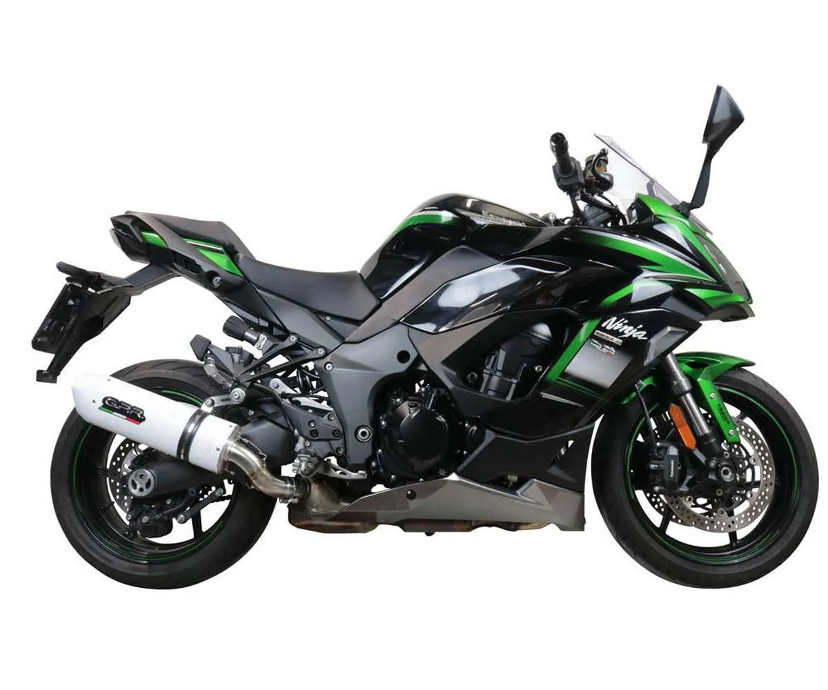 Terminale Di Scarico Gpr Albus Evo4 Omologato Bianco Lucido Per Kawasaki Ninja 1000 Sx 2020-K.182.E5.ALB-387378