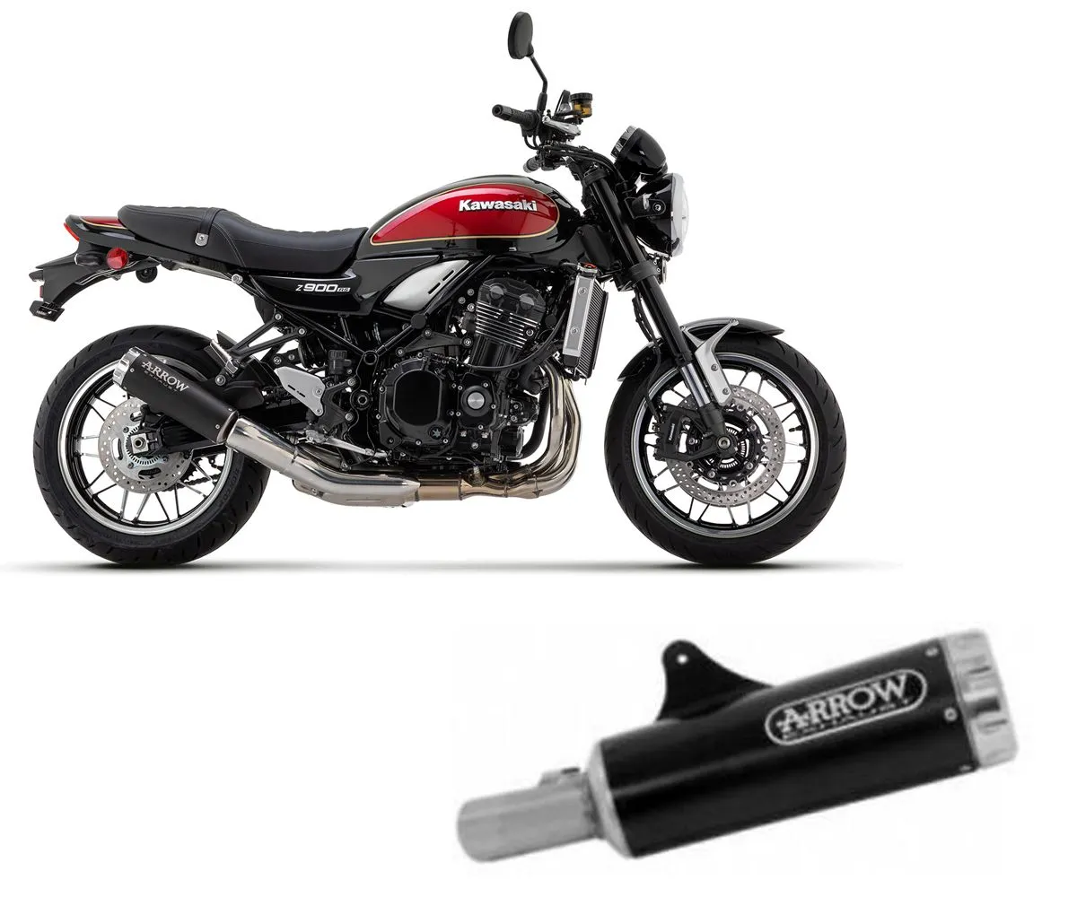 Kit Terminale Rebel Arrow Fondello Alluminio Lucido Per Kawasaki Z 900 Rs 2022 > 2024-74506RBA-300925