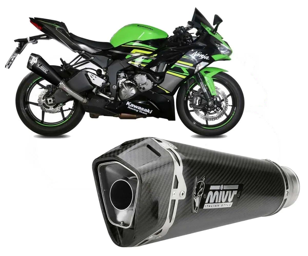 Terminale Di Scarico Mivv Delta Race Carbonio Per Kawasaki Zx-6 R 636 2019 > 2020-K.050.LDRC-329868