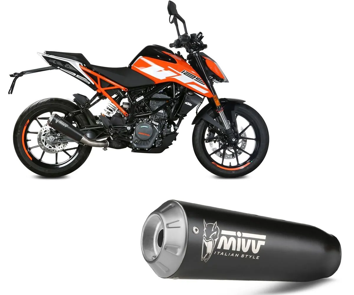 Terminale Di Scarico Mivv X-m1 Nero Per Ktm 125 Duke 2017 > 2020-KT.019.LC4B-290327