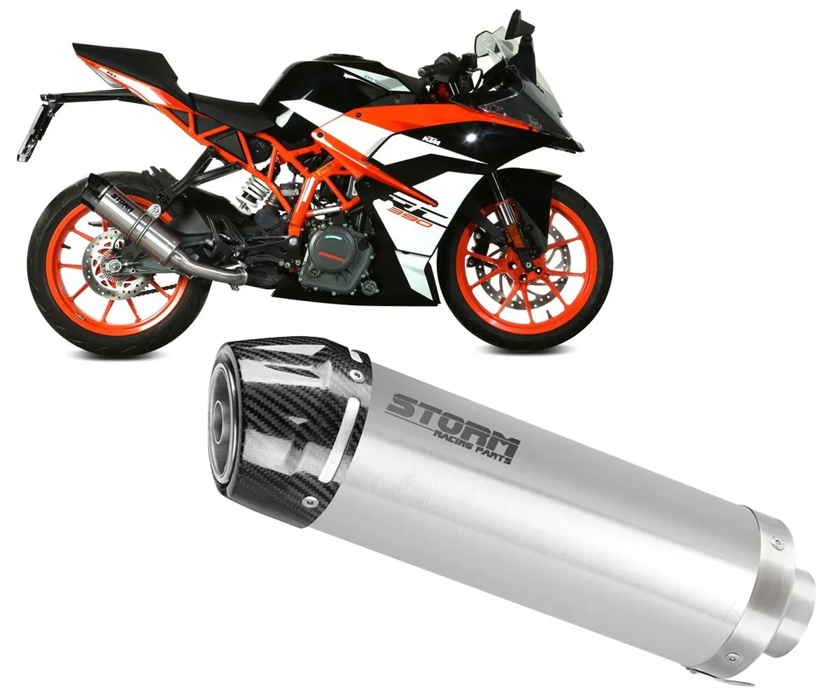 Terminale Di Scarico Storm Gp Inox Coppa In Carbonio Per Ktm Rc 390 2017 > 2020-74.KT.019.LXSC-388591