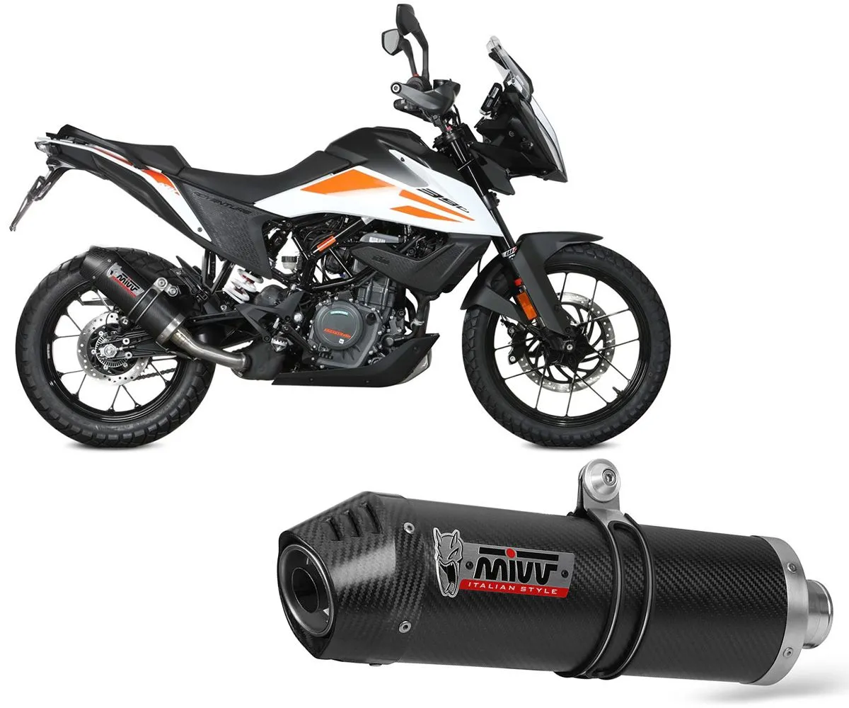 Terminale Di Scarico Mivv Oval Fondello In Carbonio Per Ktm 390 Adventure 2020 > 2024-KT.024.L3C-290329