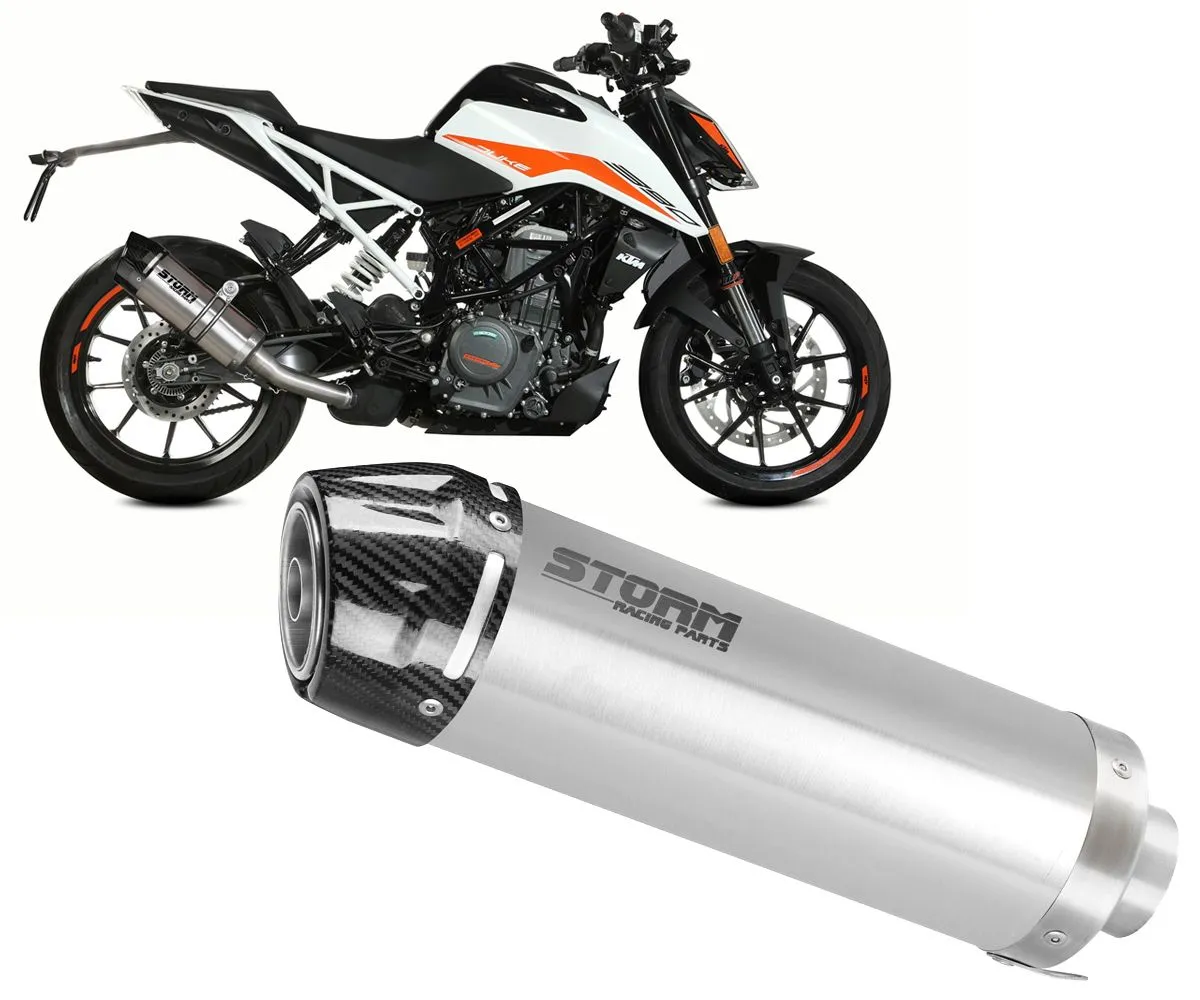 Terminale Di Scarico Storm Gp Inox Coppa In Carbonio Per Ktm 390 Duke 2021 > 2023-74.KT.025.LXSC-388589