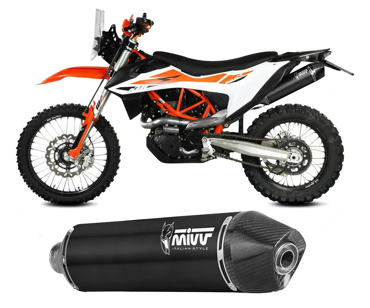 Terminale Di Scarico Slip-on Mivv Str1 Inox Nero Per Ktm 690 Enduro R 2019 > 2020-M.KT.031.LXBC-388497