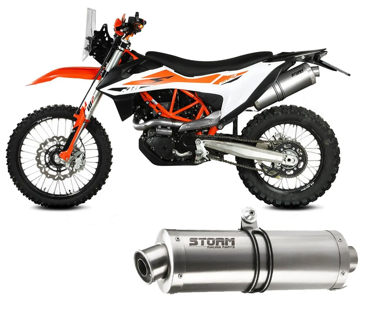 Terminale Scarico Storm By Mivv Oval Acciaio Inox Ktm 690 Enduro R 2019 > 2023-74.KT.023.LX2-386469