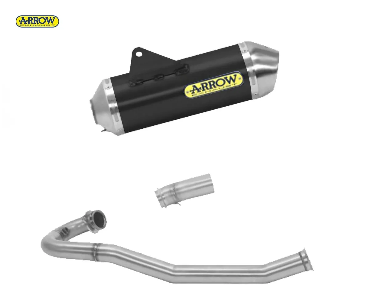 Scarico Completo Kat Arrow Race-tech Steel Cap Alluminio Nero Ktm 690 Smc R 2021-72624AON--72156PZ--72157PD-234661