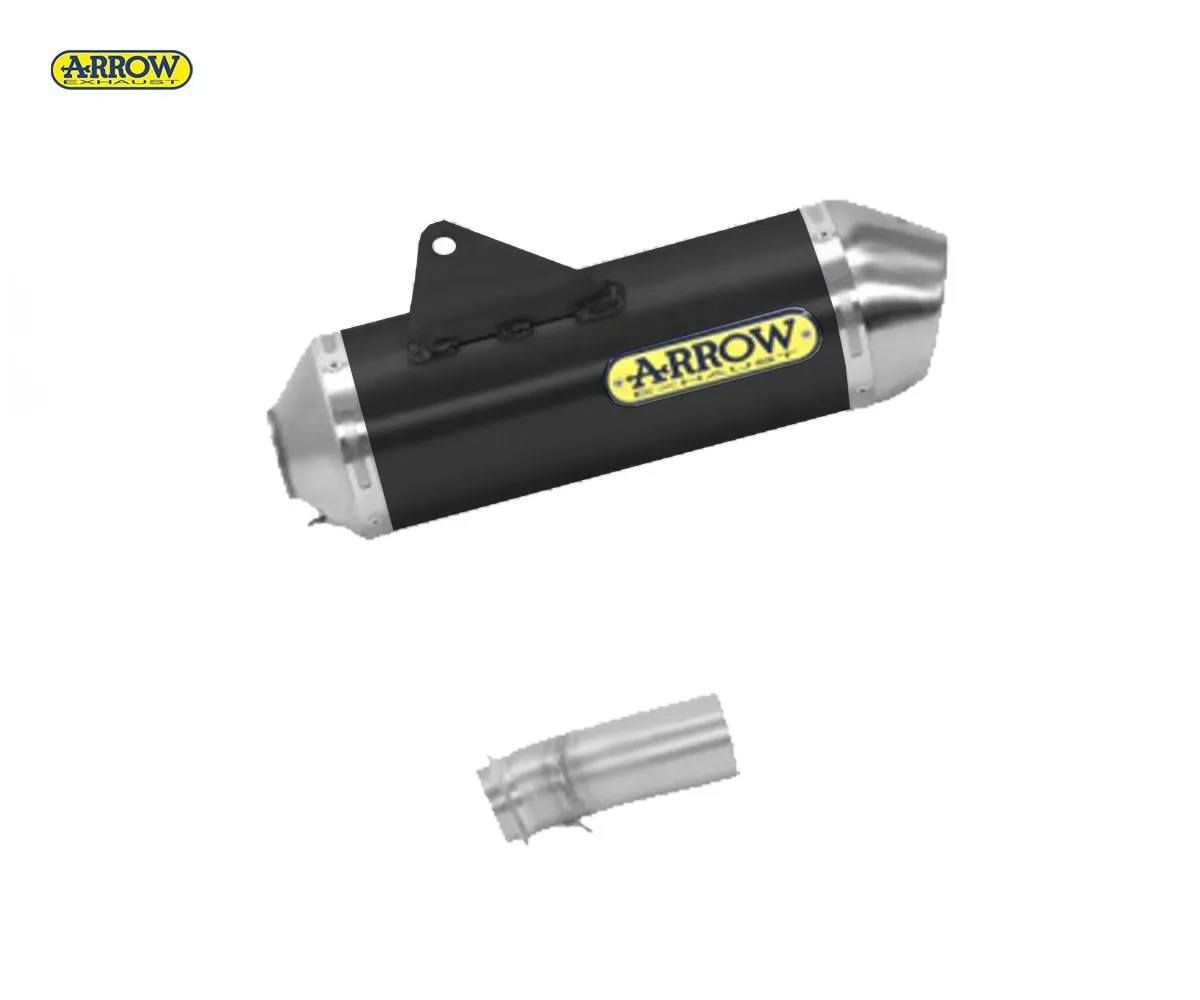 Terminale Scarico + Tubo Kat Arrow Race-tech Steel Cap Alluminio Nero Ktm 690 Smc R 2021-72624AON--72156PZ-234649