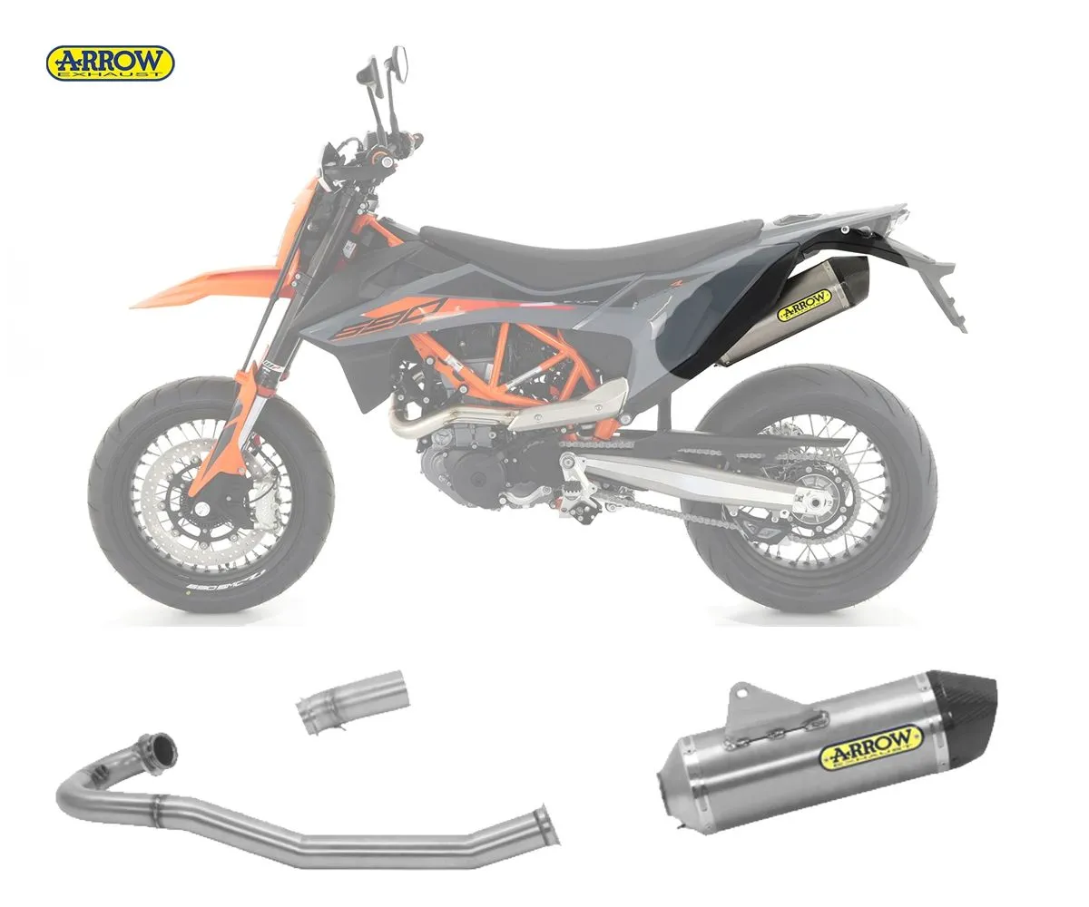 Scarico Completo Kat Arrow Race-tech Carbon Cap Titanio Ktm 690 Smc R 2021-72624PK--72156PZ--72157PD-234656