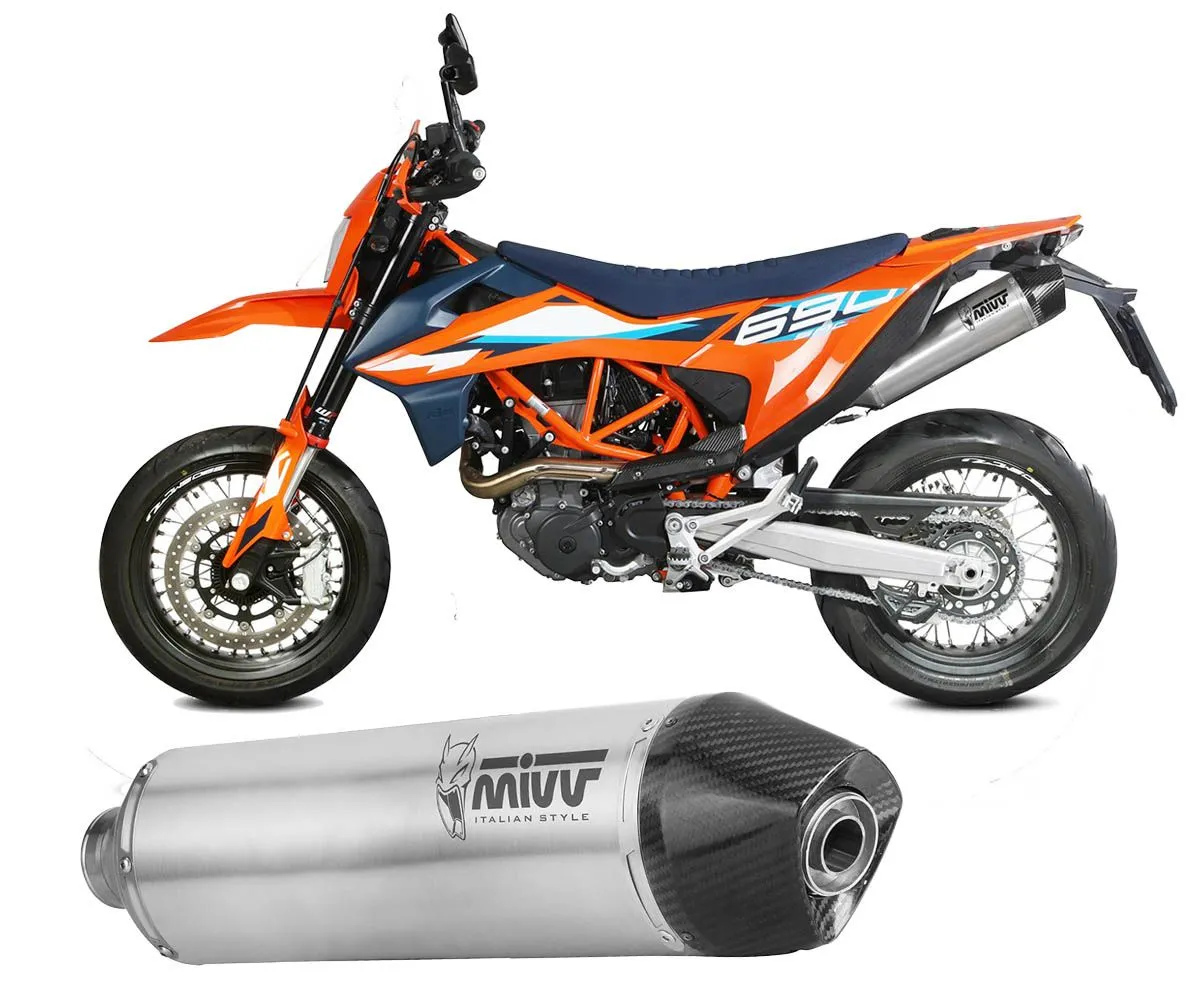 Terminale Di Scarico Slip-on Mivv Str1 Inox Per Ktm 690 Smc R 2019 > 2020-M.KT.031.LXC-388498