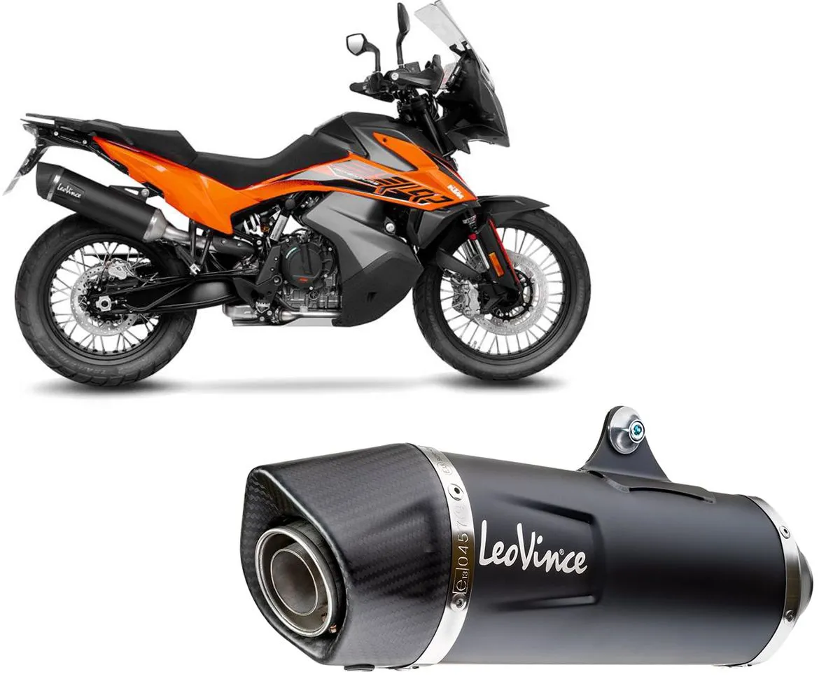 Terminale Di Scarico Leovince Nero Per Ktm 890 Adventure/l /r/rally 2021 > 2024-14063-300009