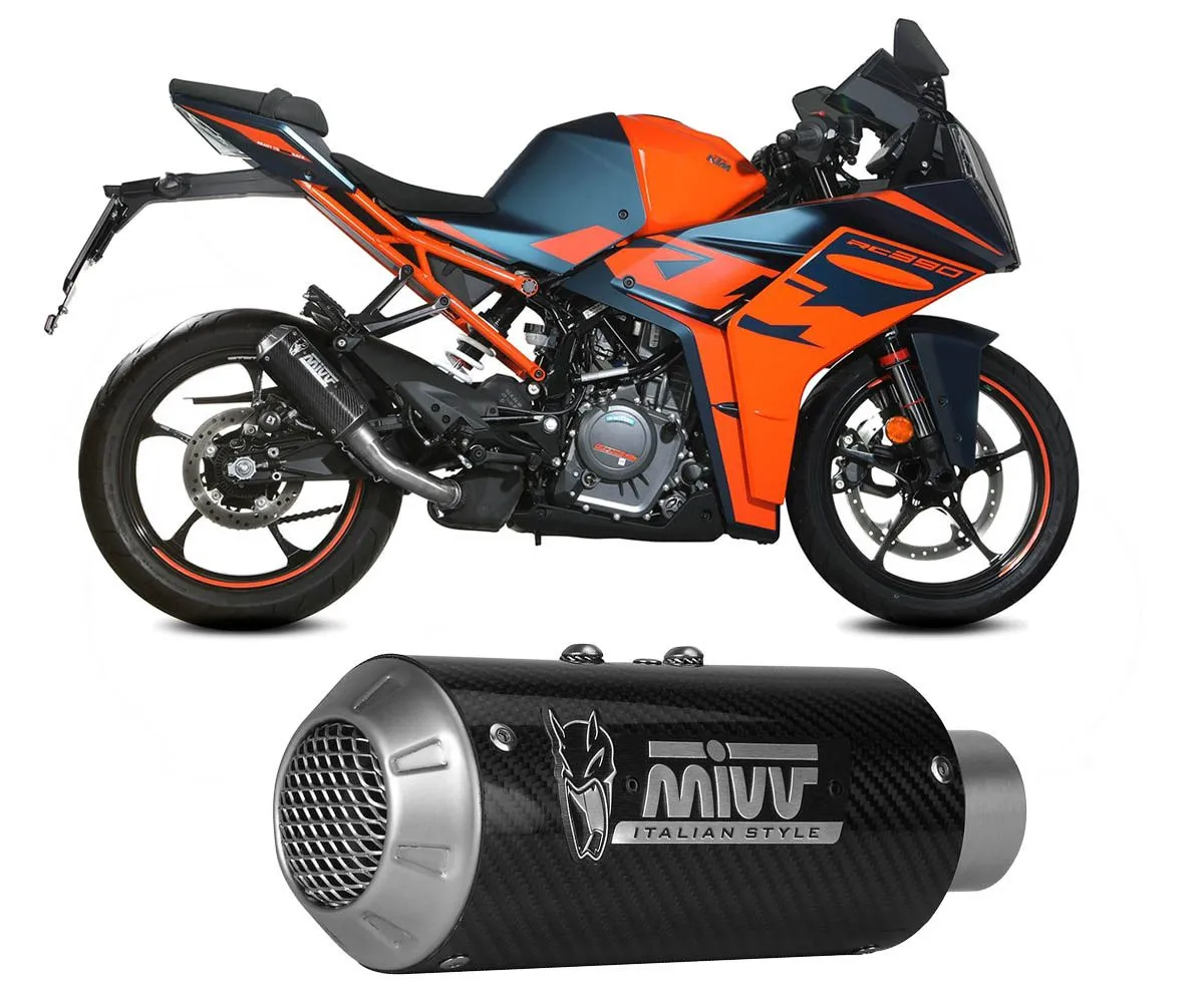 Terminale Di Scarico Slip-on Mivv Mk3 Carbonio Per Ktm Rc 390 2021 > 2024-KT.030.SM3C-388495