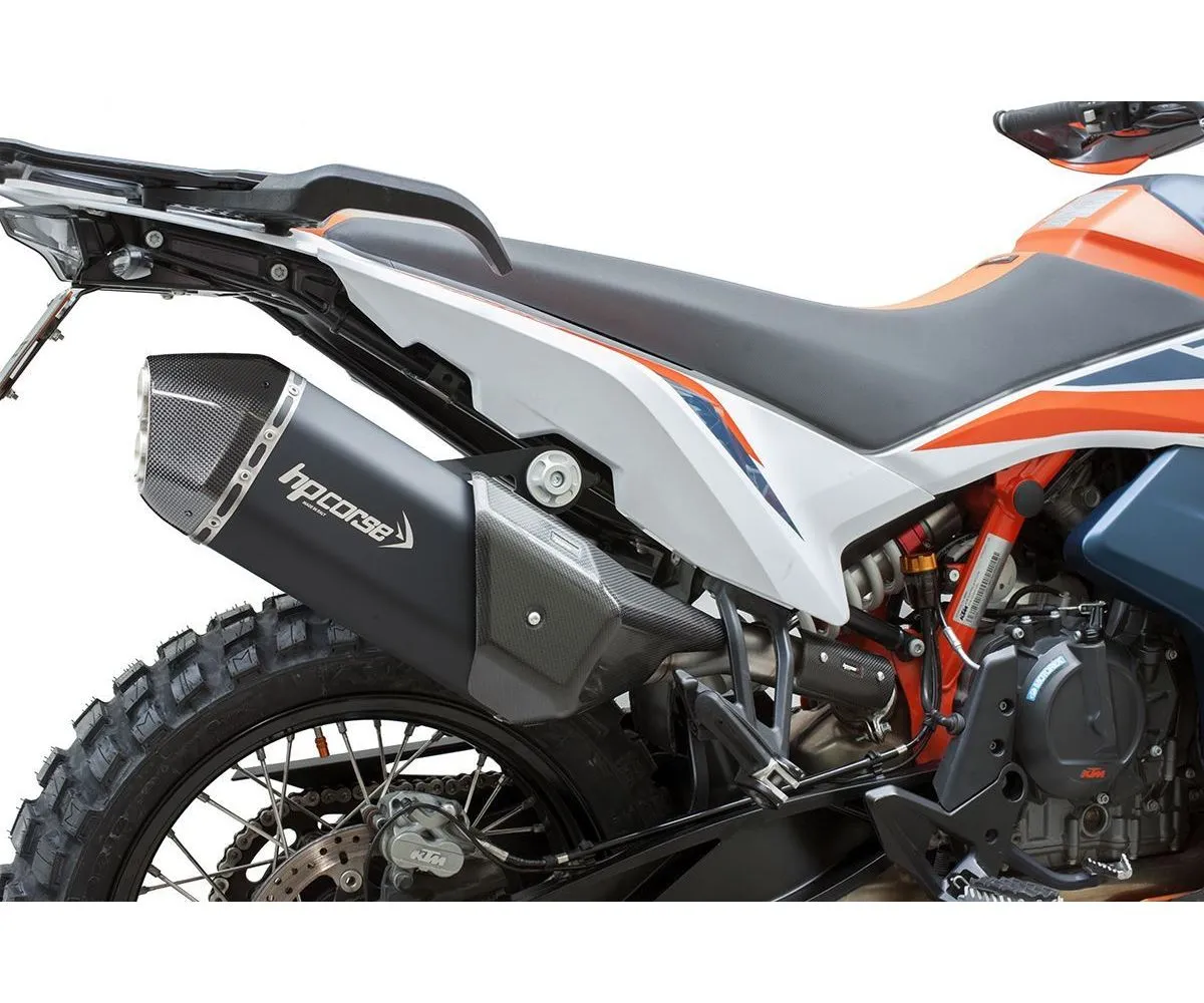 Terminale Di Scarico Hp Corse Sps Carbon Short Black Per Ktm 890 Adventure 2021 > 2024-KTSPSS89ADVC-AB-300271