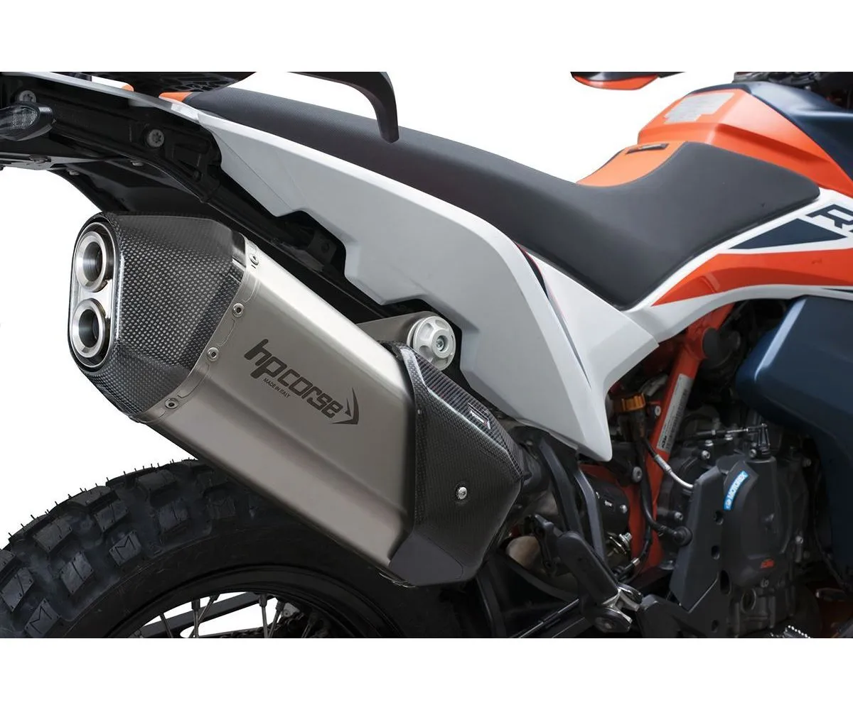Terminale Di Scarico Hp Corse Sps Carbon Short Satin Per Ktm 890 Adventure 2021 > 2024-KTSPSS89ADVS-AB-300272