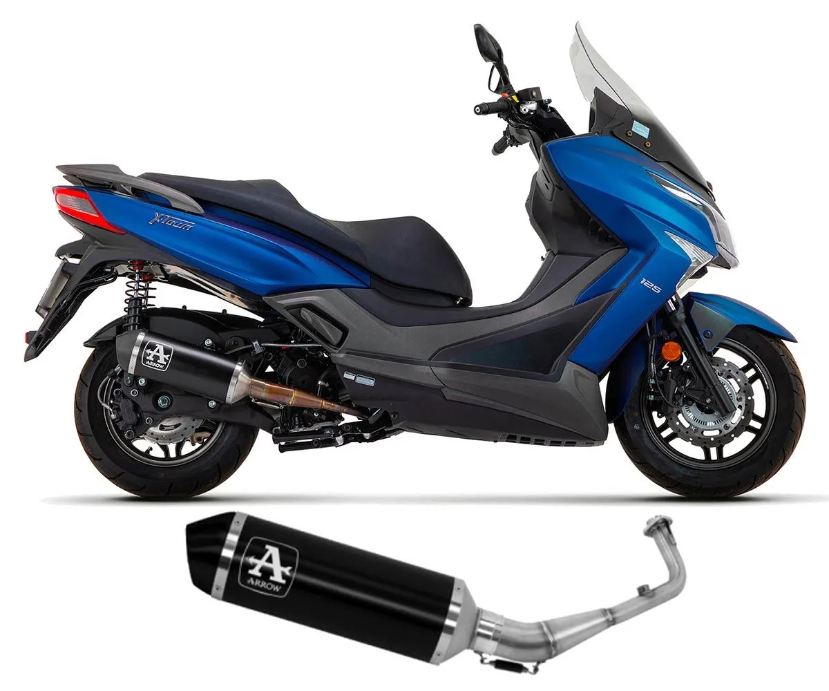Scarico Completo Arrow Urban Alluminio Nero Kymco X-town 125 2021 > 2023-53543ANN-301848