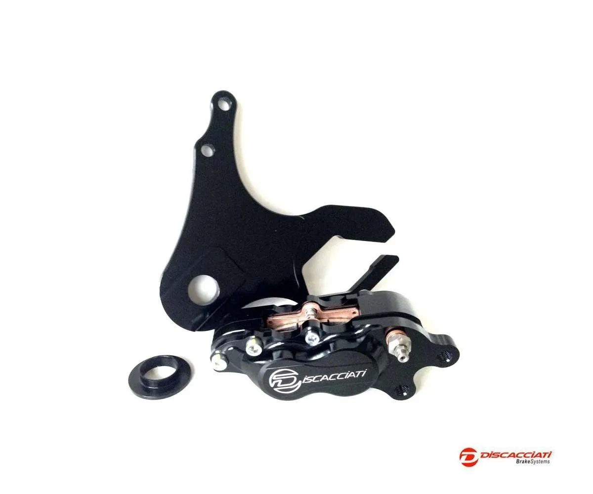 Kit Pinza Freno Posteriore Discacciati 4 Pistoni ø32-34 + Supporto E Distanziale Harley Davidson Softail Fat Boy Con Abs-FDHD0033_0004-246476