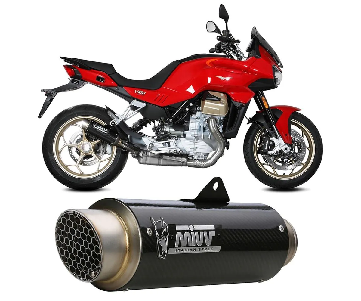 Terminale Di Scarico Mivv Gppro Carbonio Moto Guzzi V100 Mandello 2022 > 2024-M.015.L2P-382958