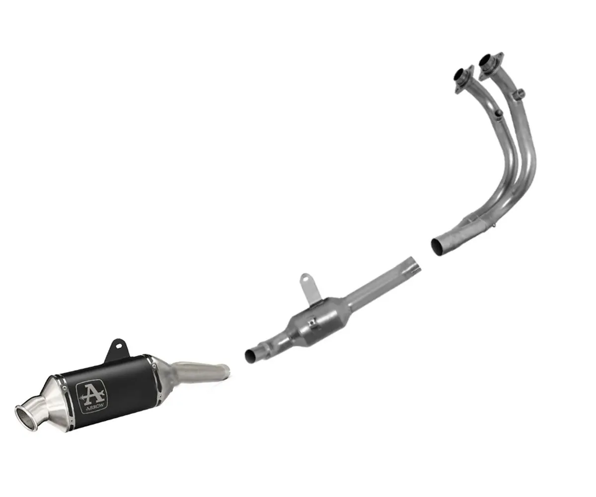 Scarico Completo Arrow Alluminio Dark Moto Morini X Cape 650 2022 > 2024-72640AON--71778MI--71779MI-300923
