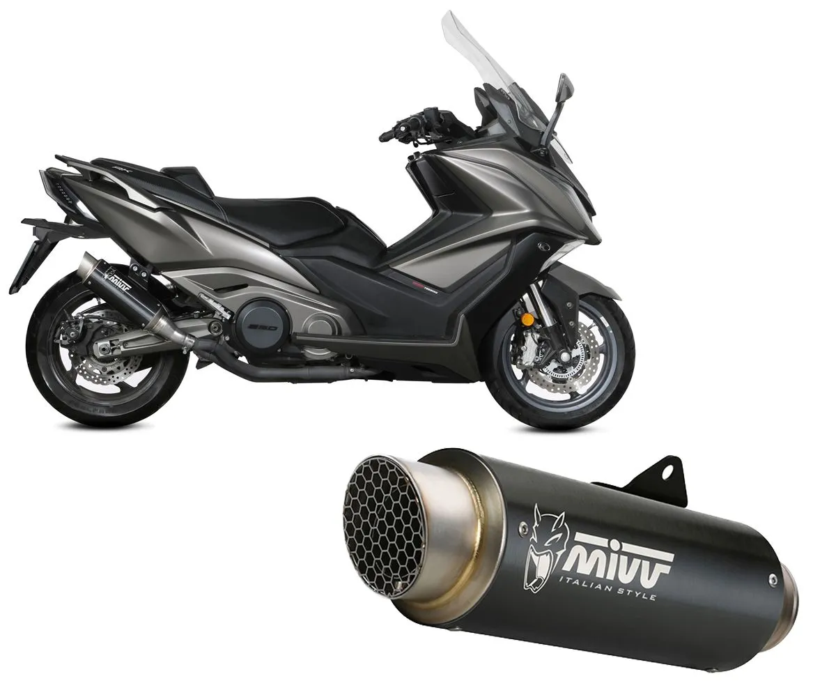Terminale Di Scarico Mivv Gp Pro Racing Acciaio Inox Nero Per Kymco Ak 550 2021 > 2023-O.011.SXBP-388459