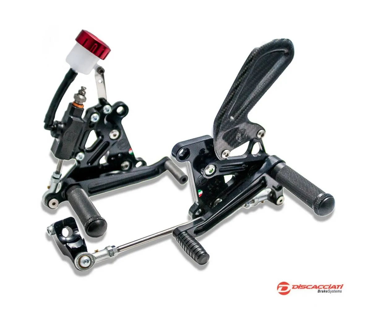 Kit Pedane Arretrate Regolabili Racing Discacciati Anodizzato Nero Mv Agusta F4 / Brutale < 2010-PDR1200N-246457