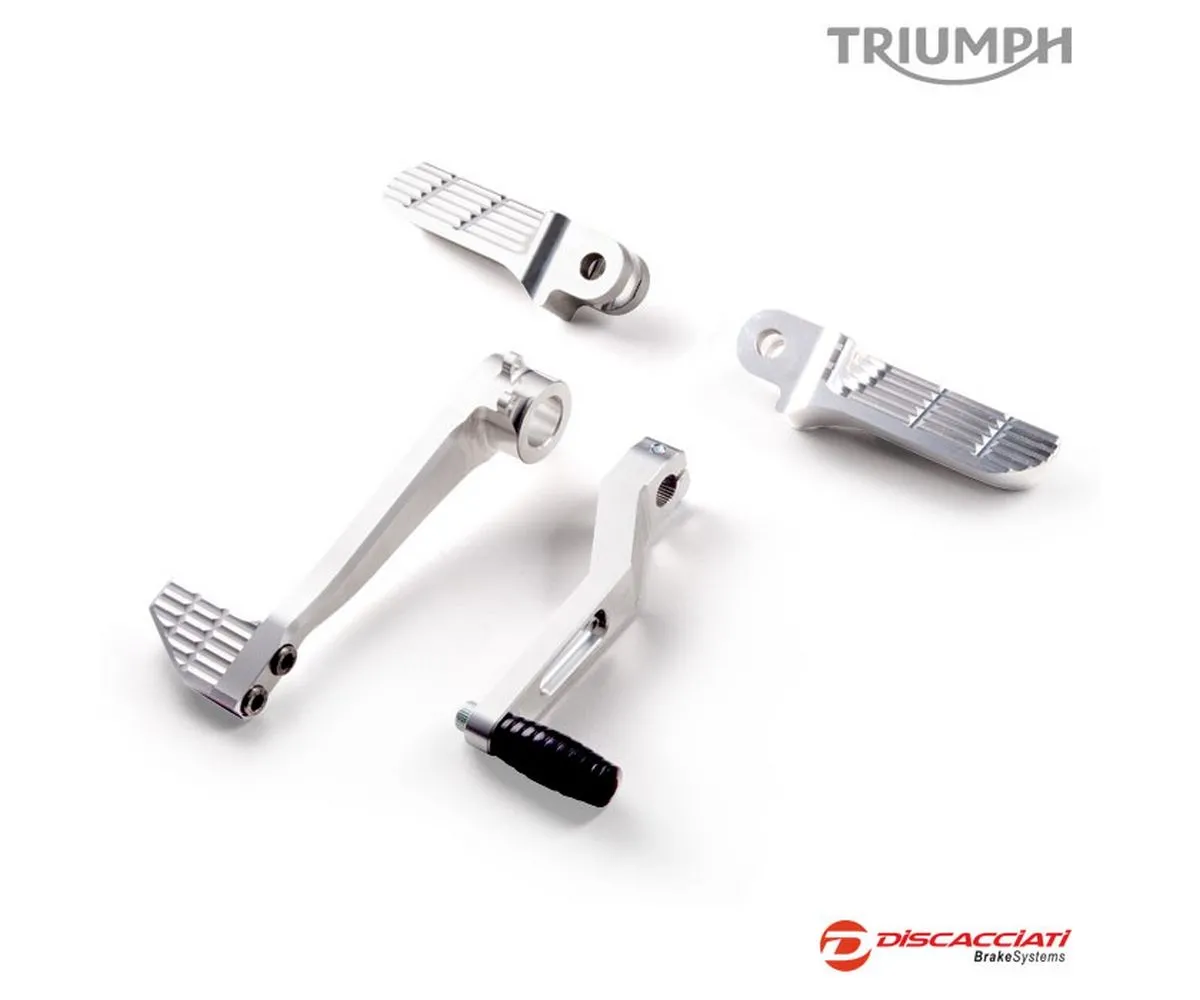 Kit Pedane Triumph Discacciati Scrambler E T100 - Pdr605, Anodizzato Silver-PDR605S-246452