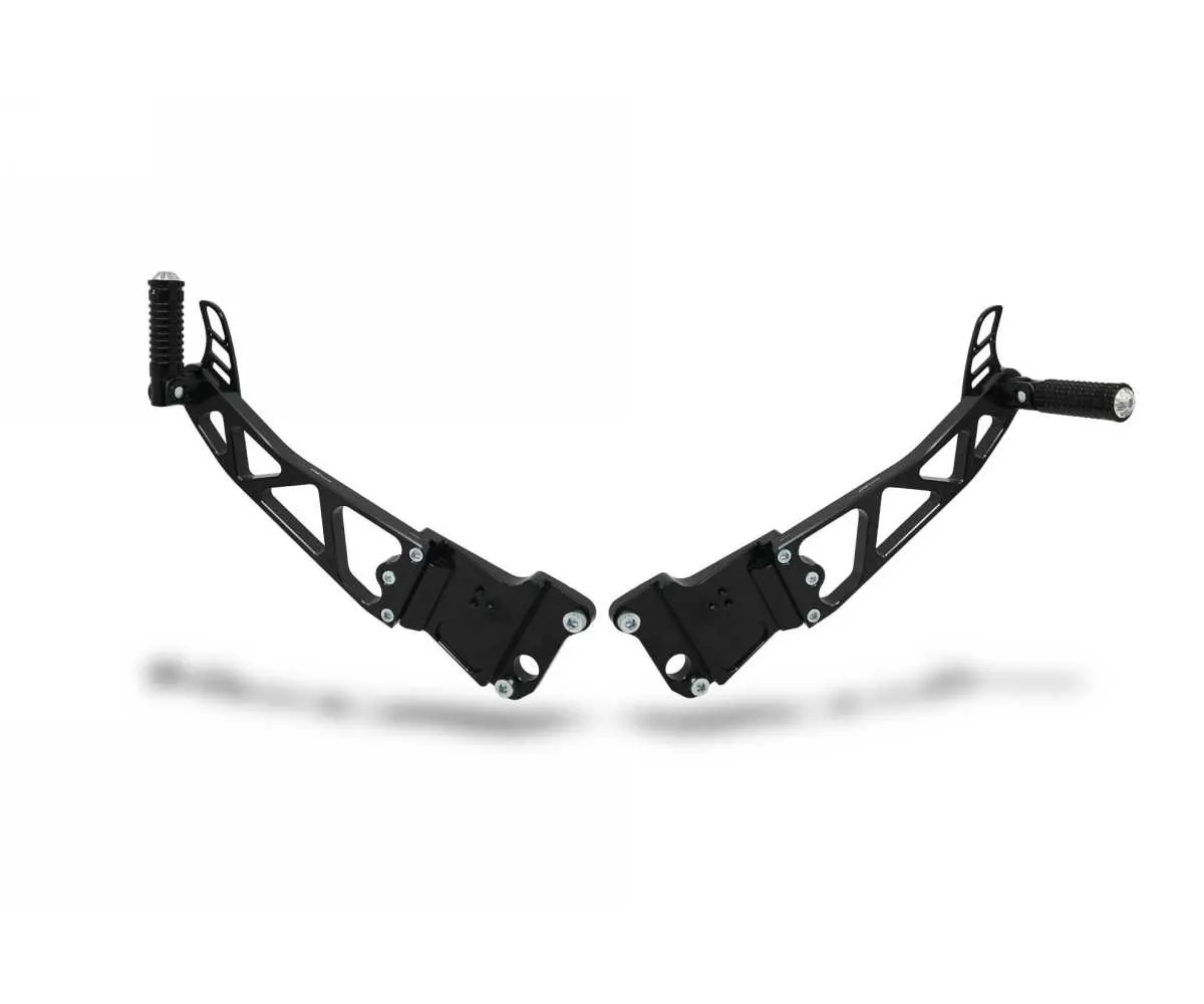 Pedane Passeggero Cnc Racing Nero Ducati Monster 1100 2009 > 2010-PE110B-380219