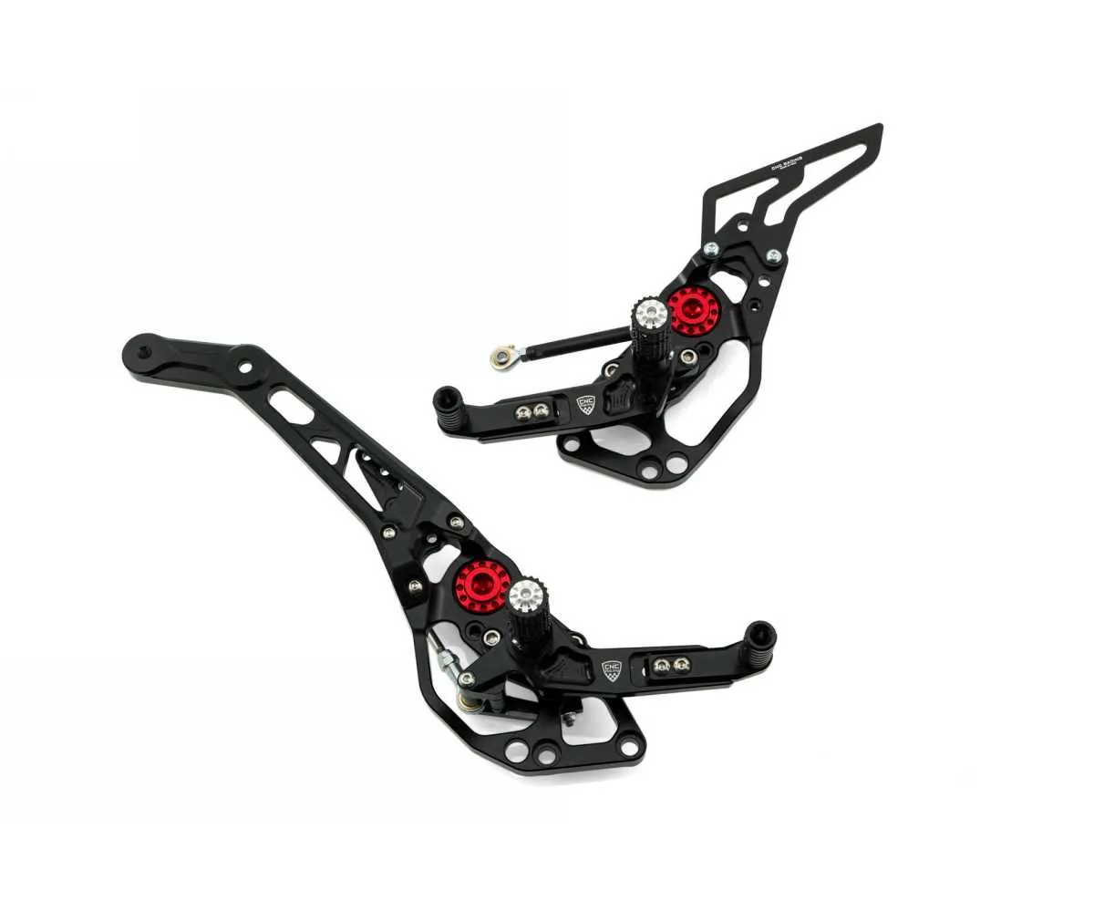 Pedane Regolabili Pilota Cnc Racing Nero Ducati Hypermotard 821 Sp 2013 > 2015-PE430B-379213
