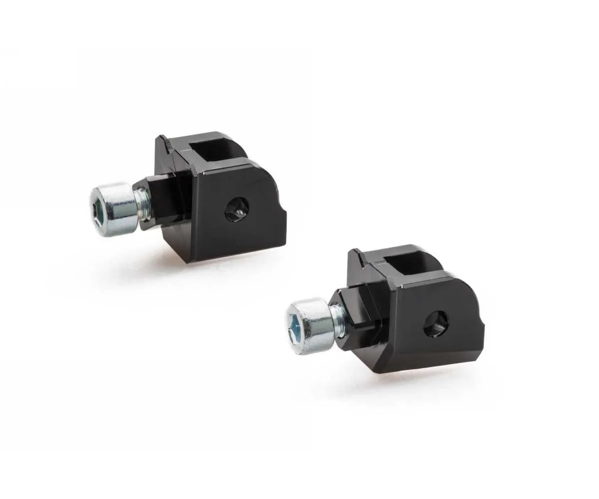 Kit Poggiapiedi Passeggero Adattatori Cnc Racing Nero Ducati Desertx 937 2022 > 2025-PEA08B-371194