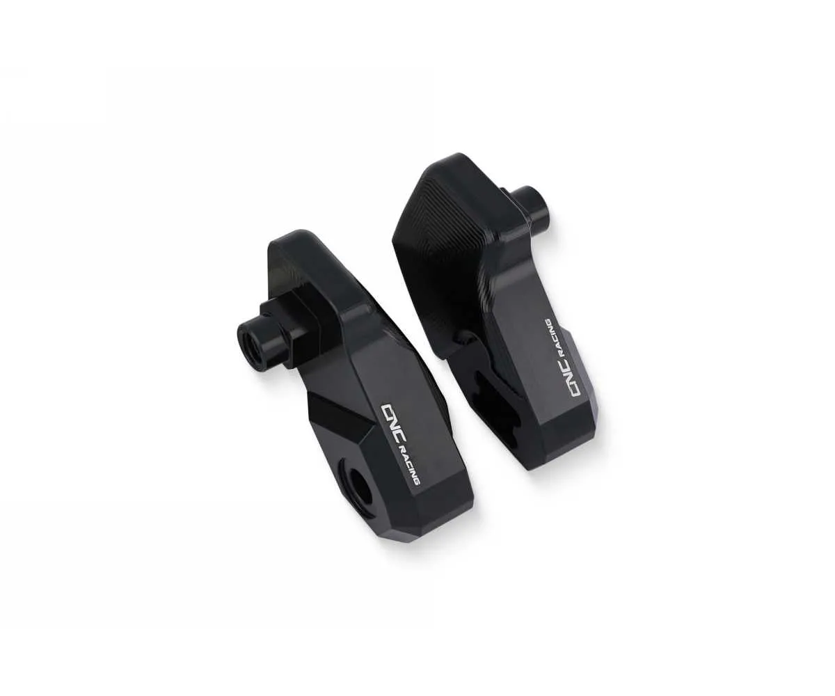 Kit Rialzi 20 Mm Per Poggiapiedi Pilota Cnc Racing Nero Ducati Hypermotard 950 2019 > 2022-PEA50B-366408