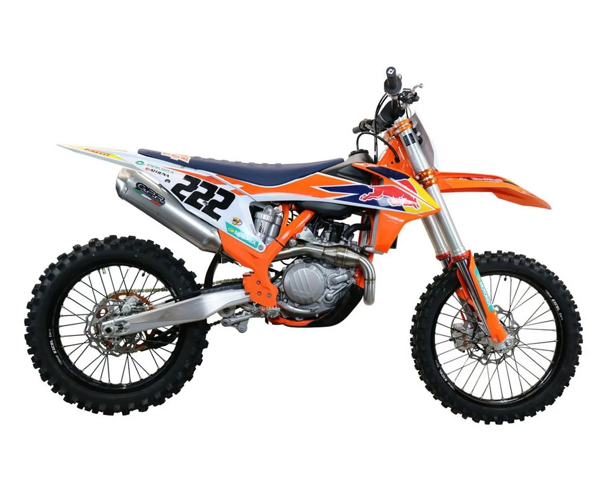 Scarico Completo Gpr Pentacross Full Titanium Racing Titanio Opaco Per Gas Gas Mc F 450 2021 > 2022-PNT.MX.28.FTT-291119