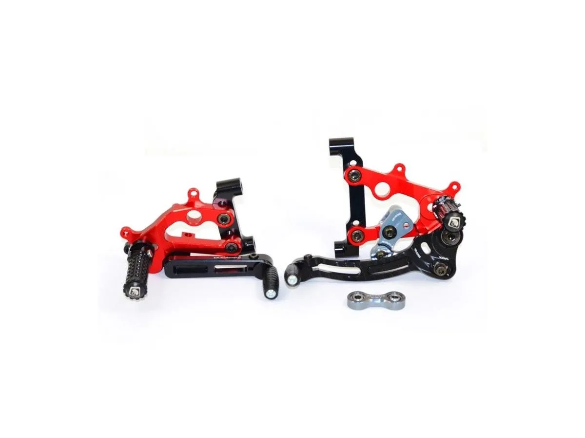 Pedane Regolabili Sbk Nero-rosso Ducabike Dbk Per Ducati Panigale 899 2013 > 2015-PR119903DA-303495