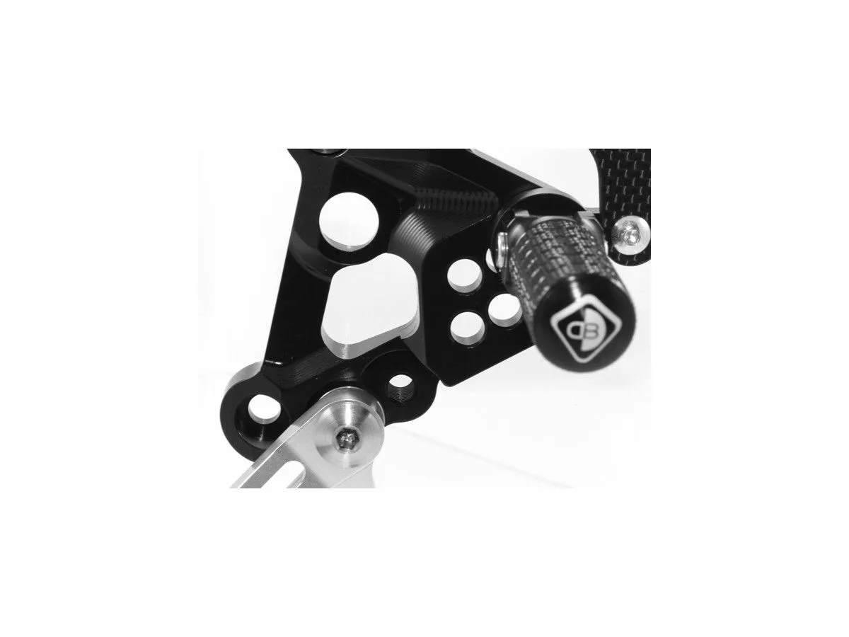 Pedane Regolabili Sbk Nero-silver Ducabike Dbk Per Ducati 848 2007 > 2013-PRSBK01DE-302353