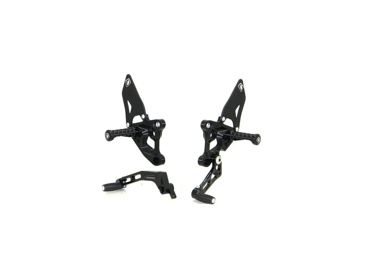 Pedane Regolabili Sbk Nero Eco Ducabike Dbk Per Ducati 848 2007 > 2013-PRSBKE01DD-302355