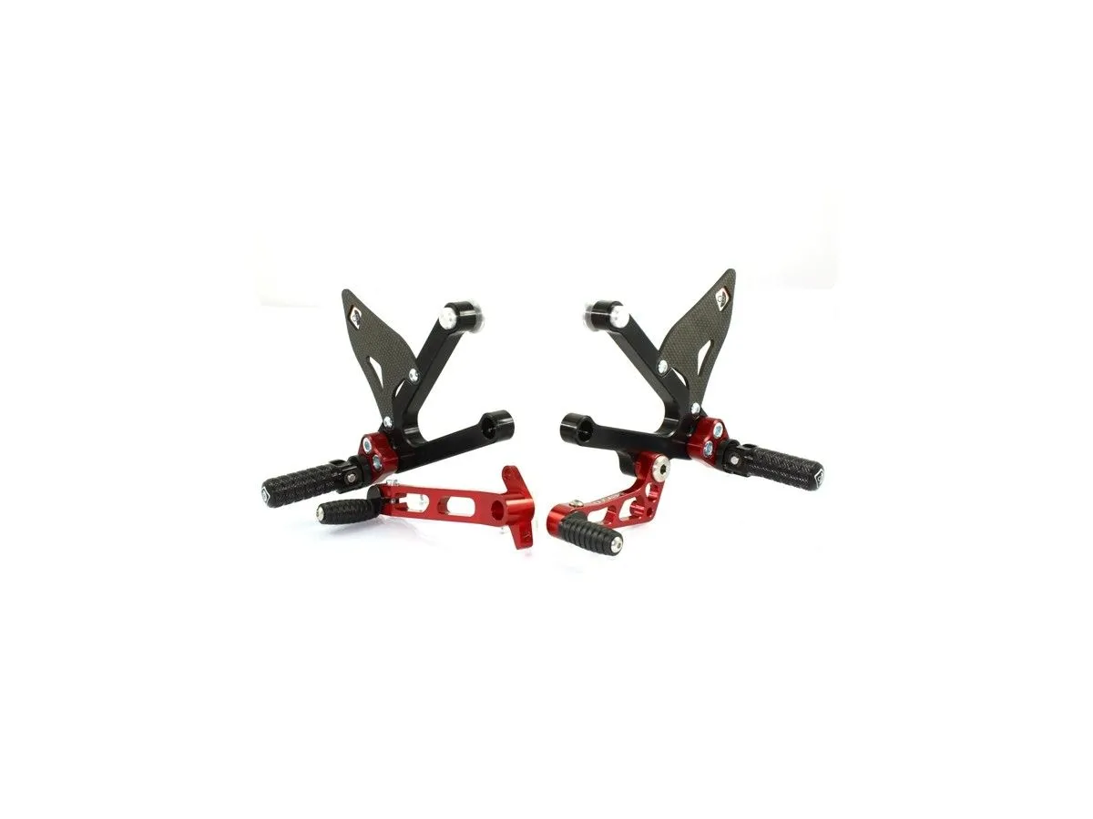Pedane Regolabili Nero-rosso Ducabike Dbk Per Ducati Supersport 600 1994 > 1997-PRSC01DA-319922