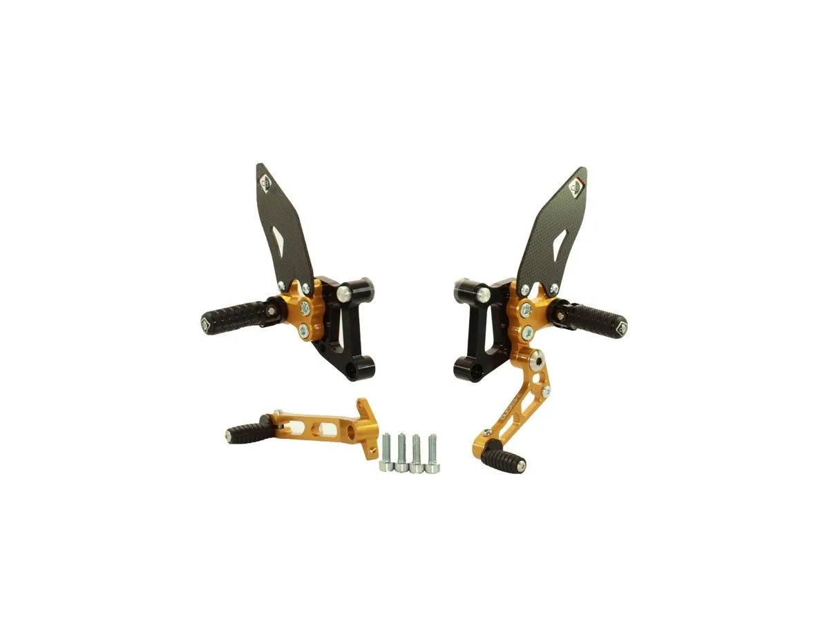 Pedane Regolabili Sp Nero-oro Ducabike Dbk Per Ducati 749 2003 > 2007-PRSP04DB-302925