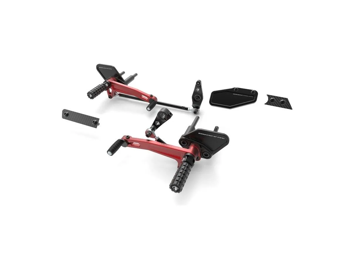 Pedane Regolabili Nero-rosso Ducabike Dbk Per Ducati Xdiavel 2016 > 2023-PRXDV01DA-310177
